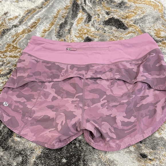lululemon athletica Purple Camo Athletic Shorts - Picture 2 of 4